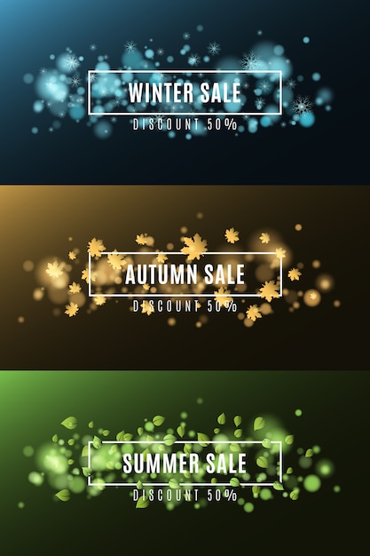 Winter sale, autumn sale and summer sale.