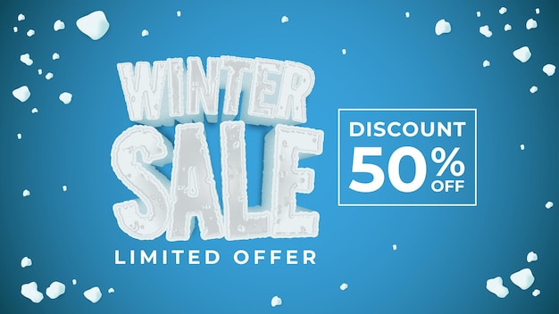 winter sale banner template