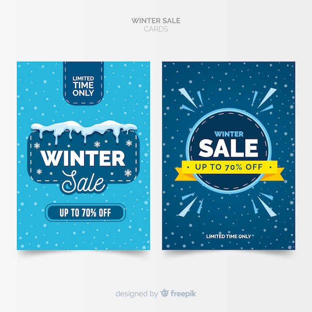 Vector winter sale banner