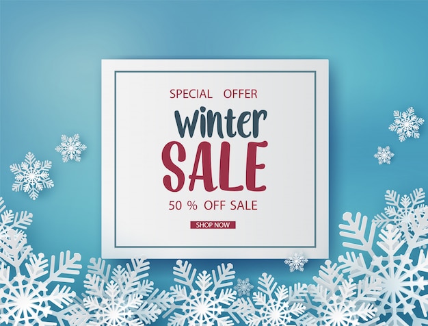 Winter sale  banner