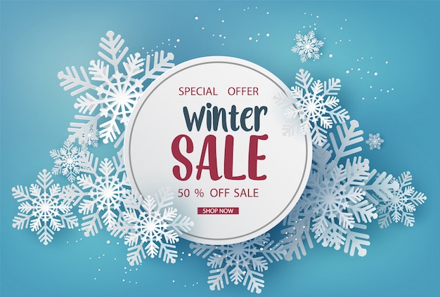 Winter sale  banner