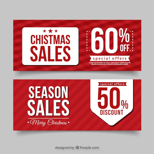 Vector winter sale banners