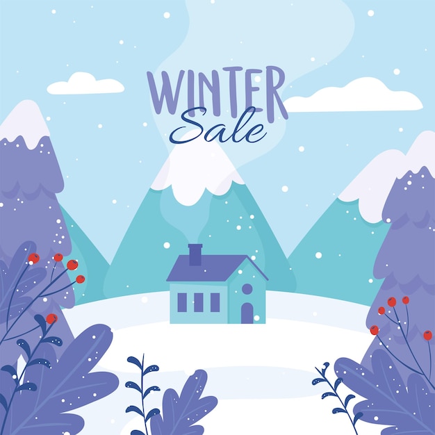 Winter sale card