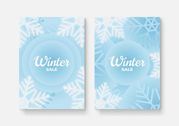 Winter sale cover design background