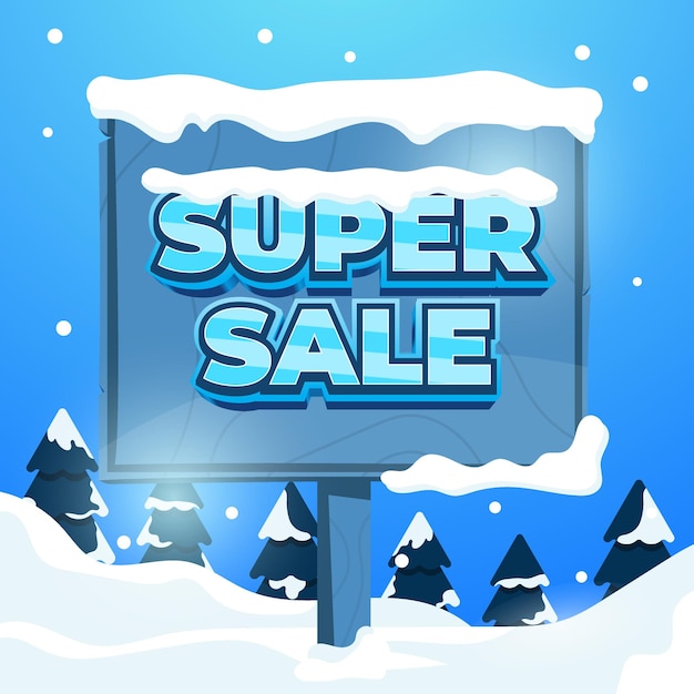 Winter sale design modelli creativi e accattivanti per post e volantini sui social media