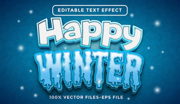 Winter sale editable text effect premium vectors