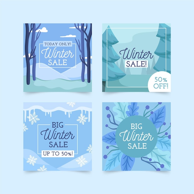 Winter sale instagram posts