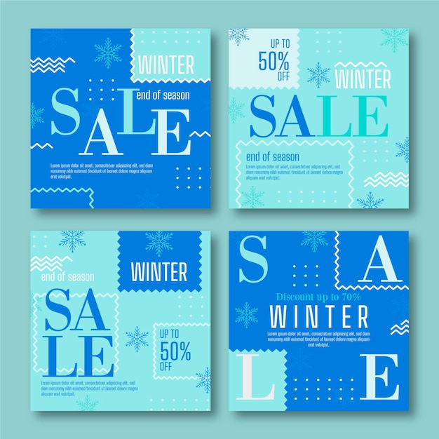 Winter sale instagram posts