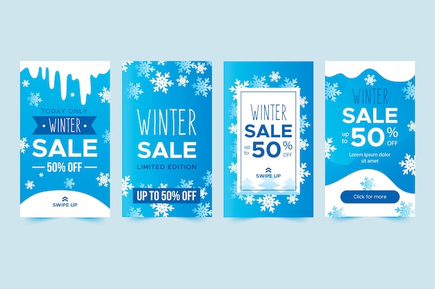winter sale instagram stories