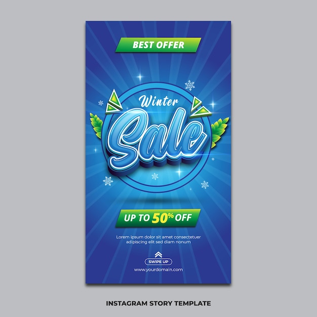 Winter Sale Instagram story template