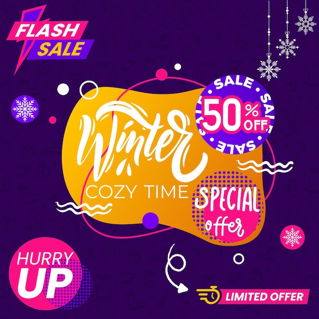 Winter Sale Marketing Template Cozy and Engaging Design for Promotions