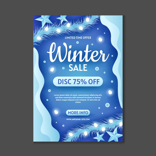 Winter Sale Poster Template