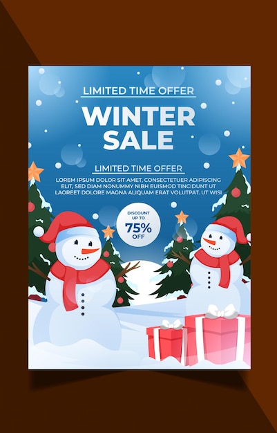 Winter Sale Poster Template