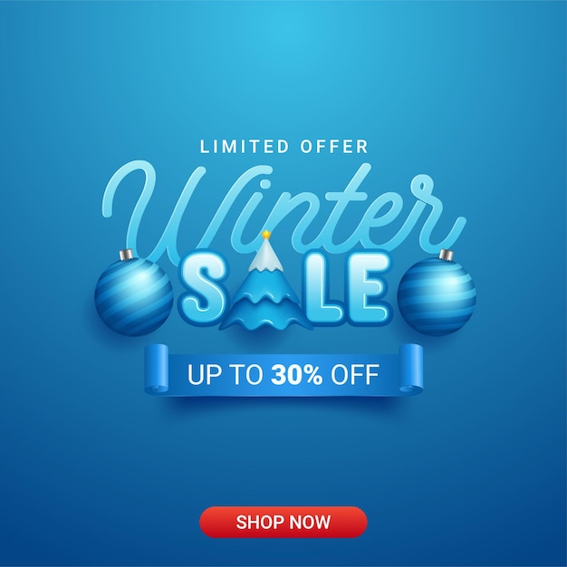 Winter sale product banner Vector Illustration