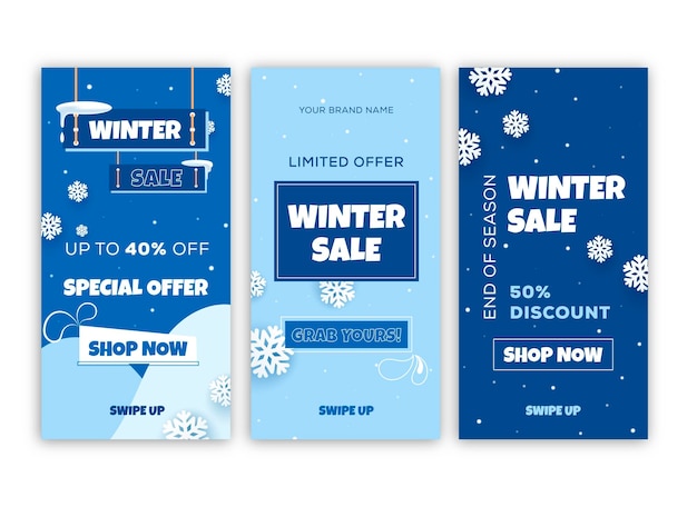 Winter sale story template