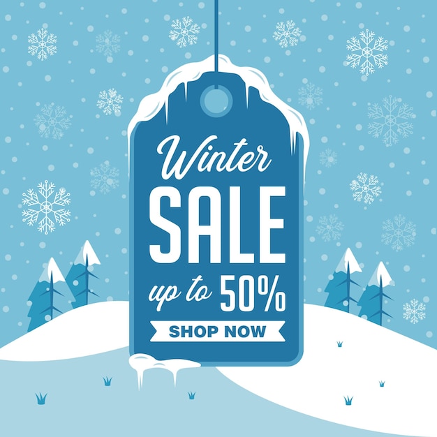 Winter sale winkelen korting promotie