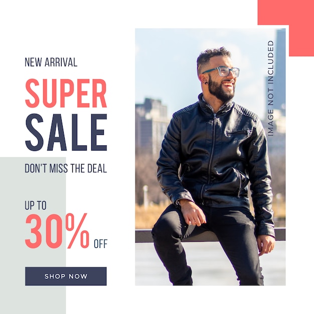 winter sales banner for web and social media