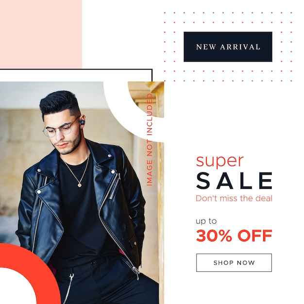 Vector winter sales banner for web and social media