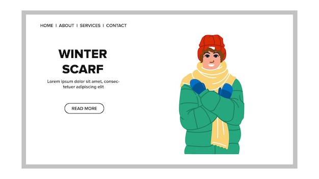 Winter scarf vector