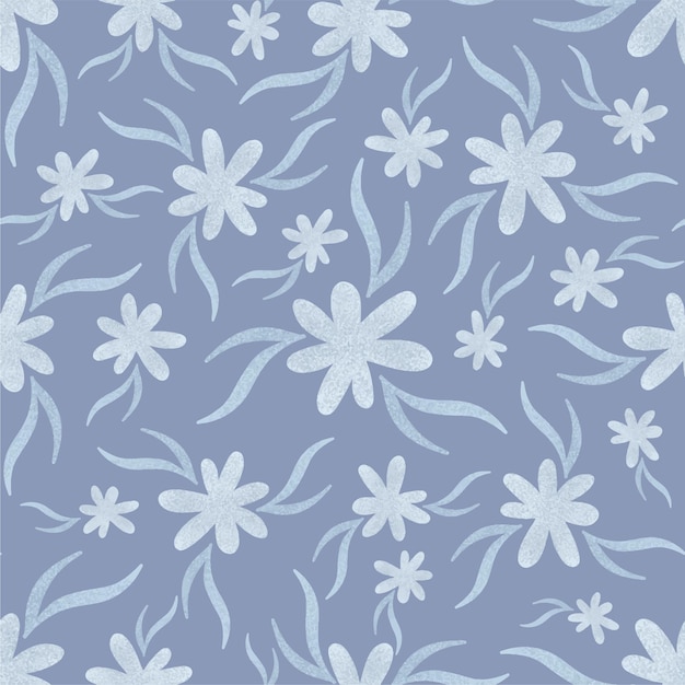 Vector winter seamless pattern. leaves, flowers and christmas trees.