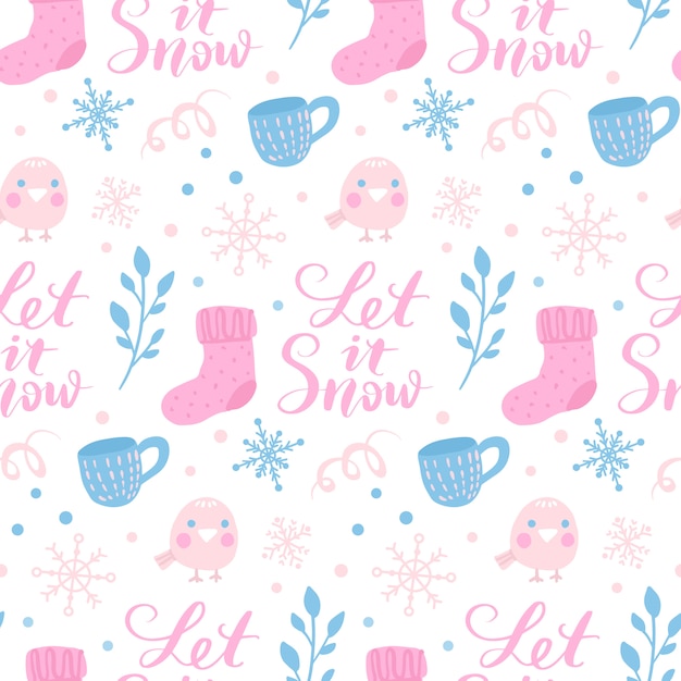 Winter seamless pattern.