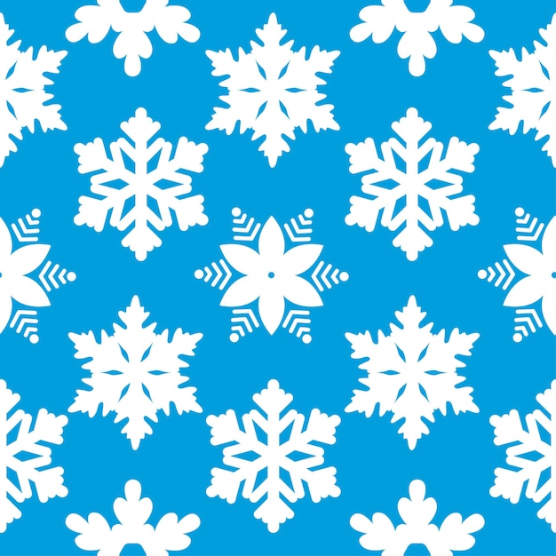 ベクトル 冬のシームレスな雪片のパターン。凍った雪のデザイン。ベクトル イラスト。