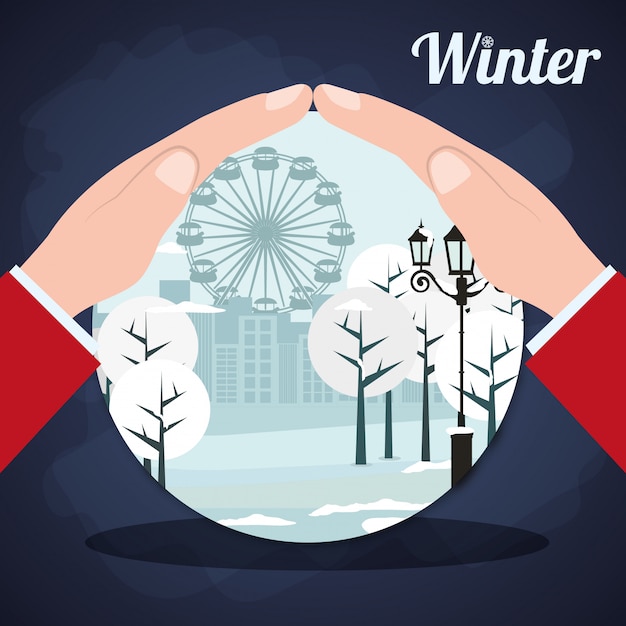 Vector winter season design