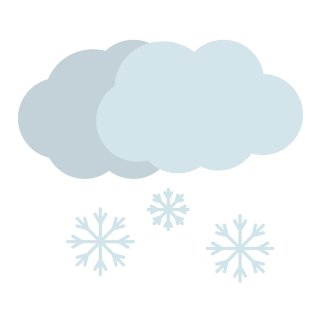 Winter season items cool vector winter icons on skiing and snowboarding symbols winter vacation or holiday on the mountain snow cloud and snowflake