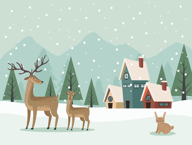 Winter season scene