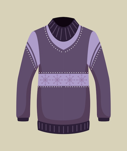 winter season sweater icon vector illustration design