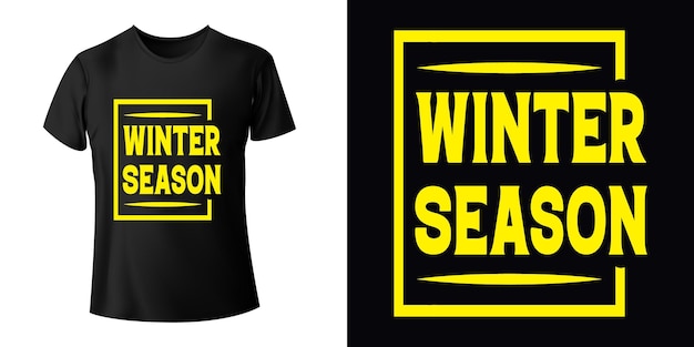 Vector winter season typography t-shirt design