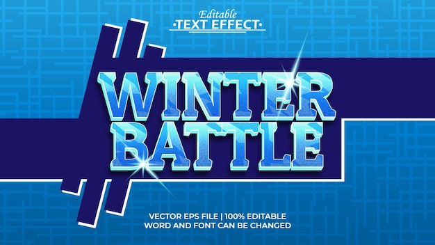 Vector winter slag tekst effect