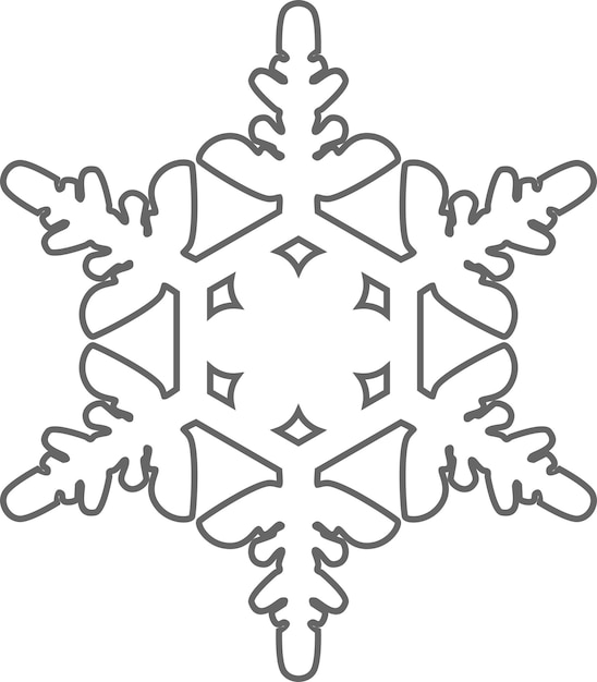 Vector winter sneeuwvlok icoon