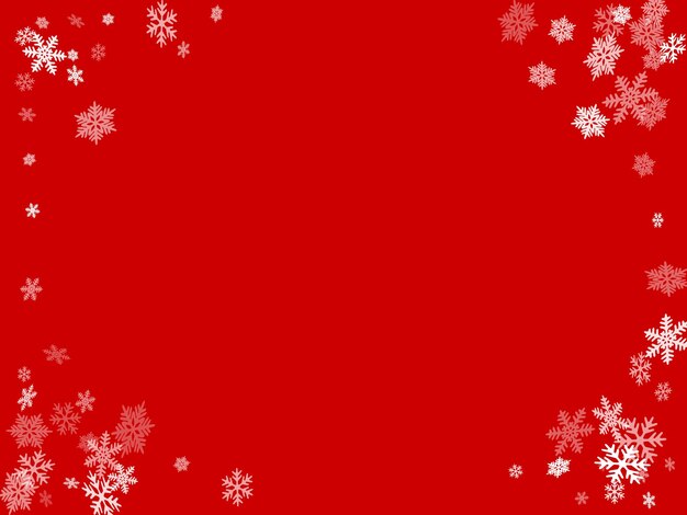 Winter sneeuwvlokken grens eenvoudige vector achtergrond Macro sneeuwvlokken vliegen grens ontwerp kerstkaart met vlokken confetti scatter frame sneeuw elementen Koude seizoen winter symbolen