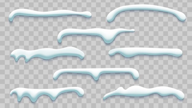 透明な背景の冬の雪の帽子