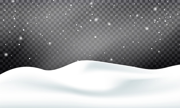 Vector winter snow landscape. snowy with blizzard and snow