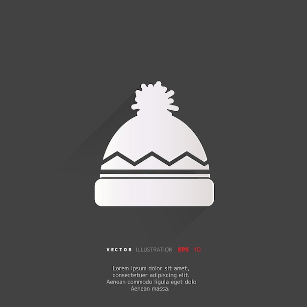 Vector winter snowboard cap icon