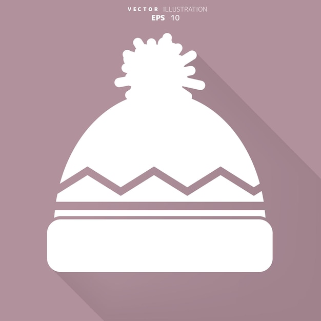Winter snowboard cap icon