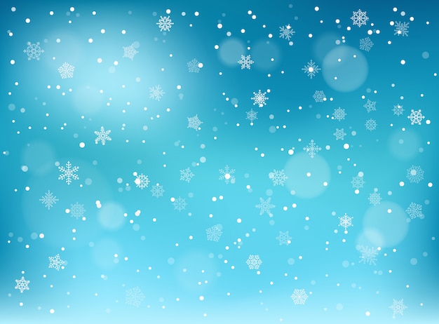 Winter snowfall background.