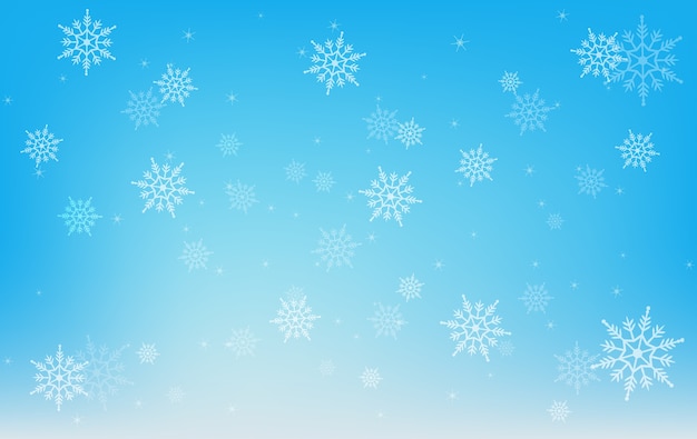 winter snowflake on blue background, Christmas design element concept