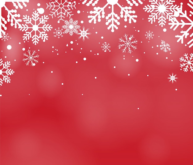 winter snowflake border on red background for festive decoration for new year and christmas holyday