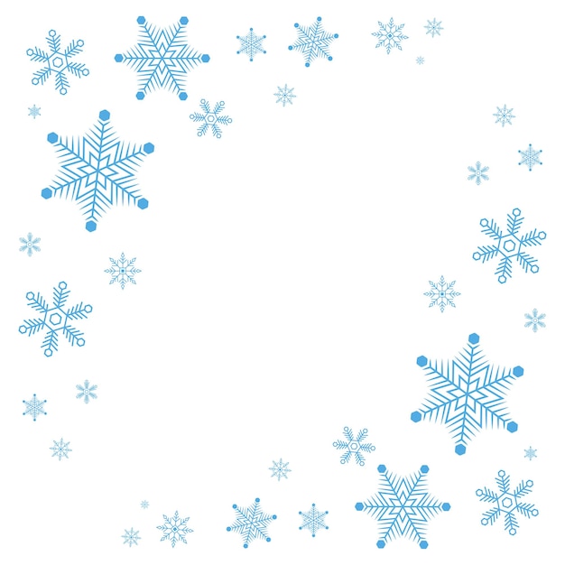 冬の雪花の装飾