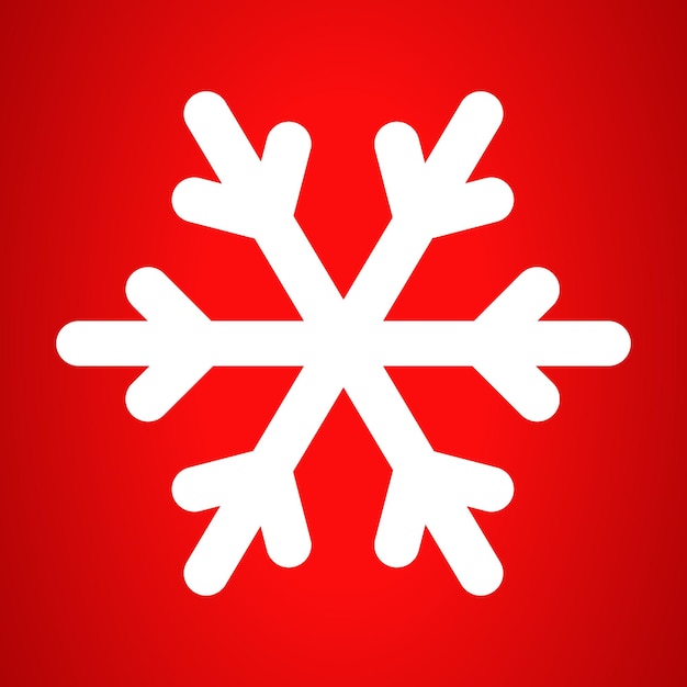 Иконка зимней снежинки Контур векторной иконки зимней снежинки для веб-дизайна