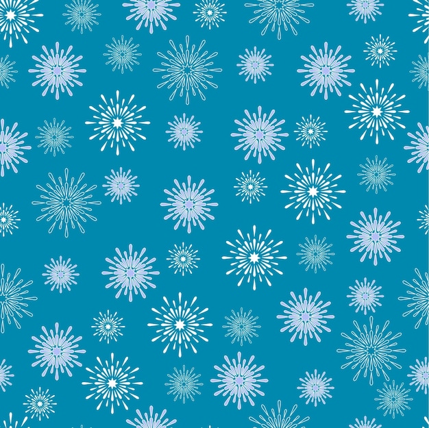 Winter snowflake pattern