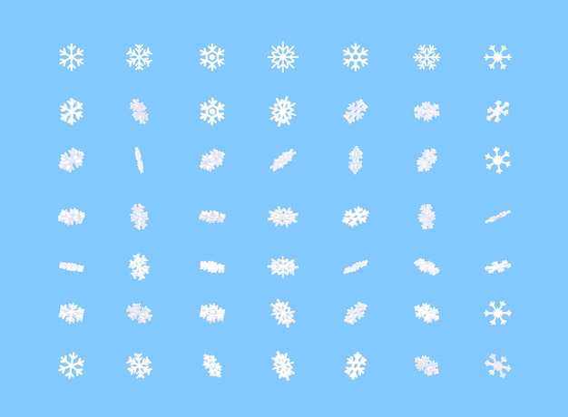 Winter snowflakes illustration