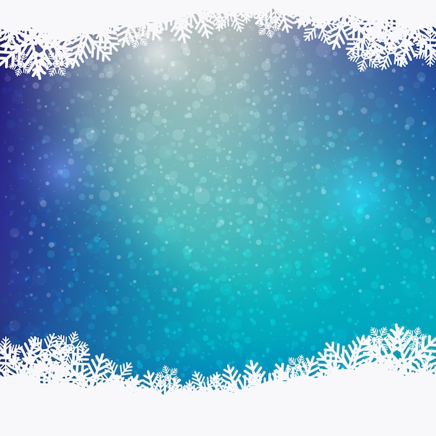 Vector winter snowy colorful background