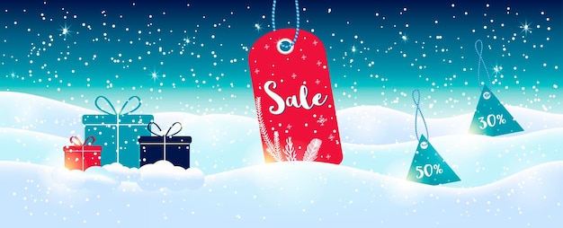 Winter social media sale banners and ads, web template collection.  Christmas vector illustration for mobile website posters, email and newsletter designs, promotional material