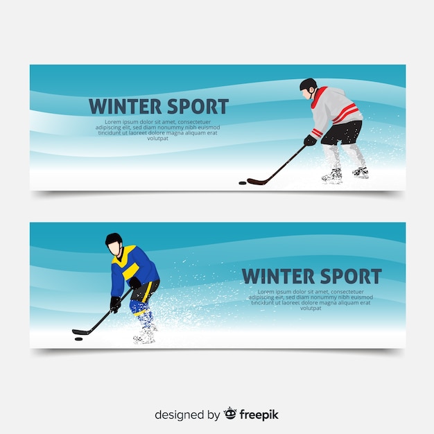 Winter sport banners