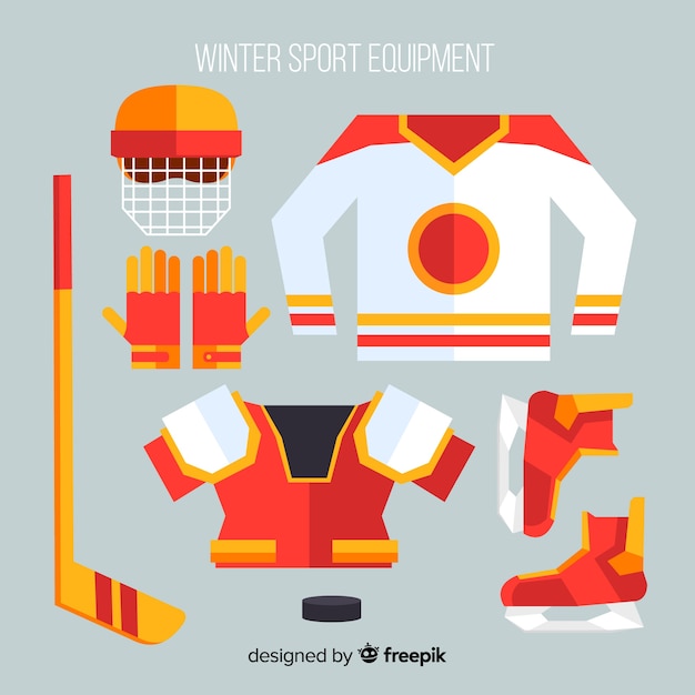Vector winter sport equipment