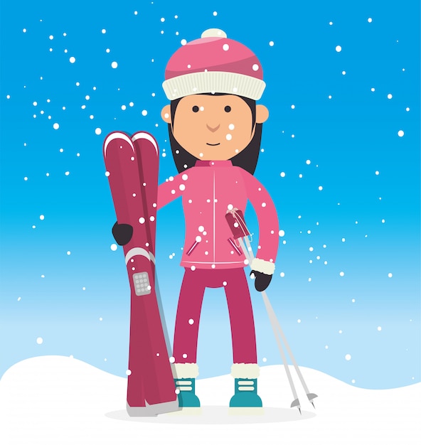 Vector winter sport and fashion wear